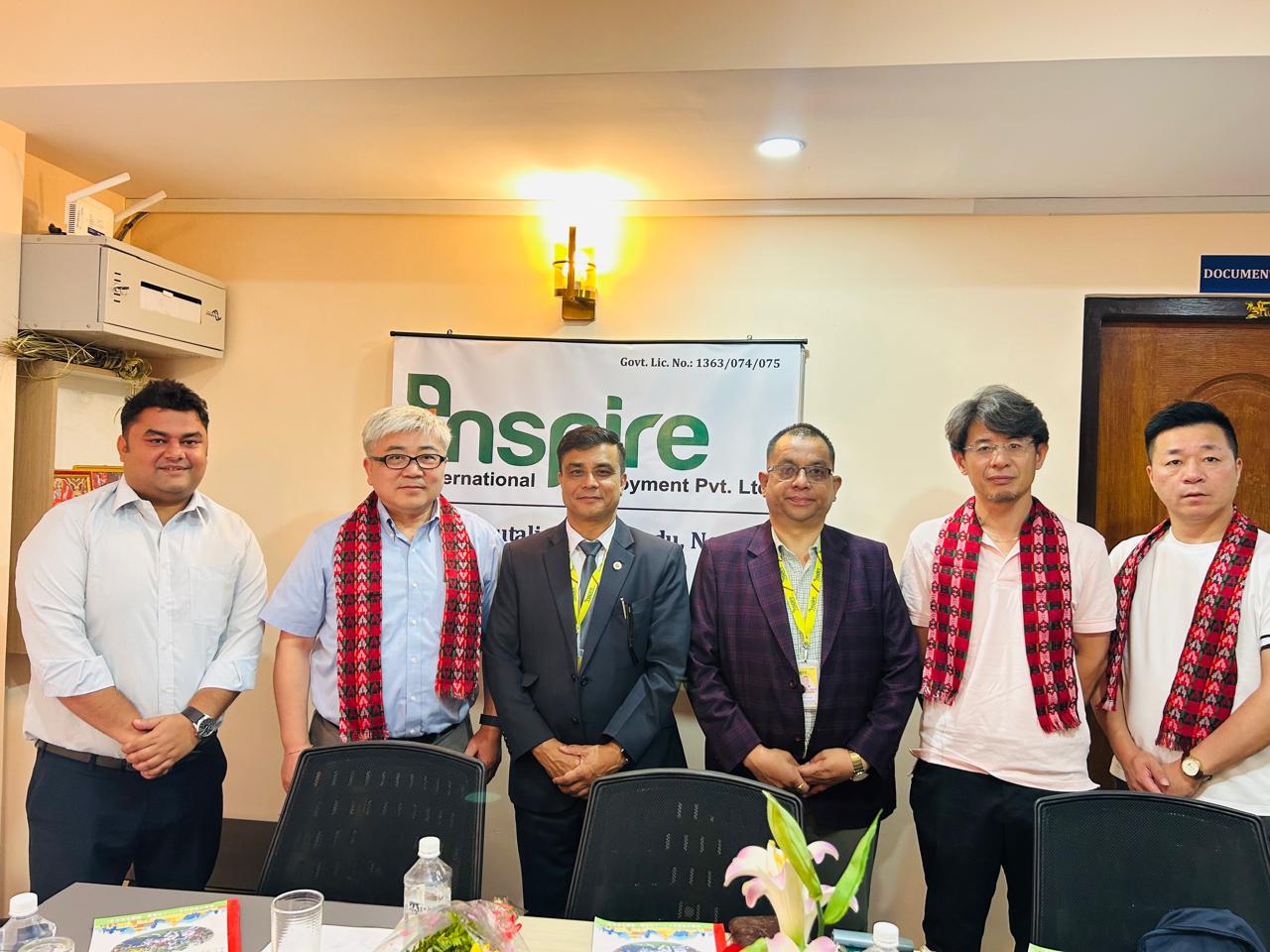 Inspire team with Japanese delegation